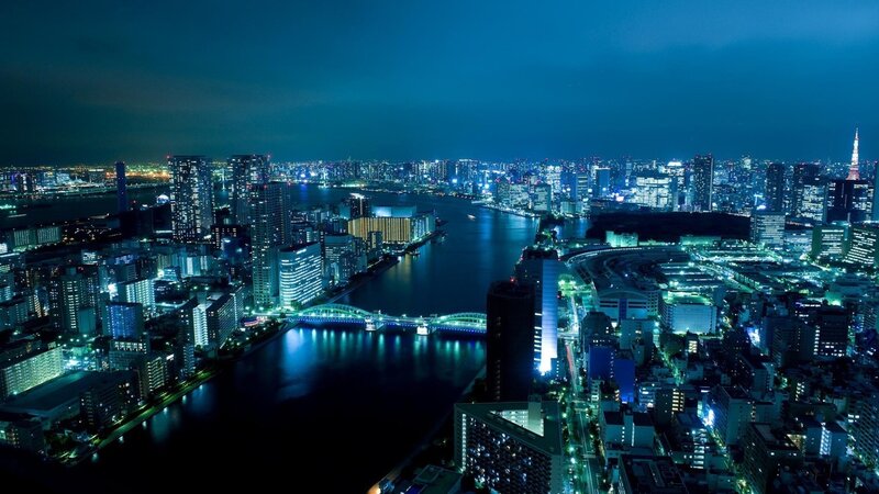 Tokyo cityscape at night