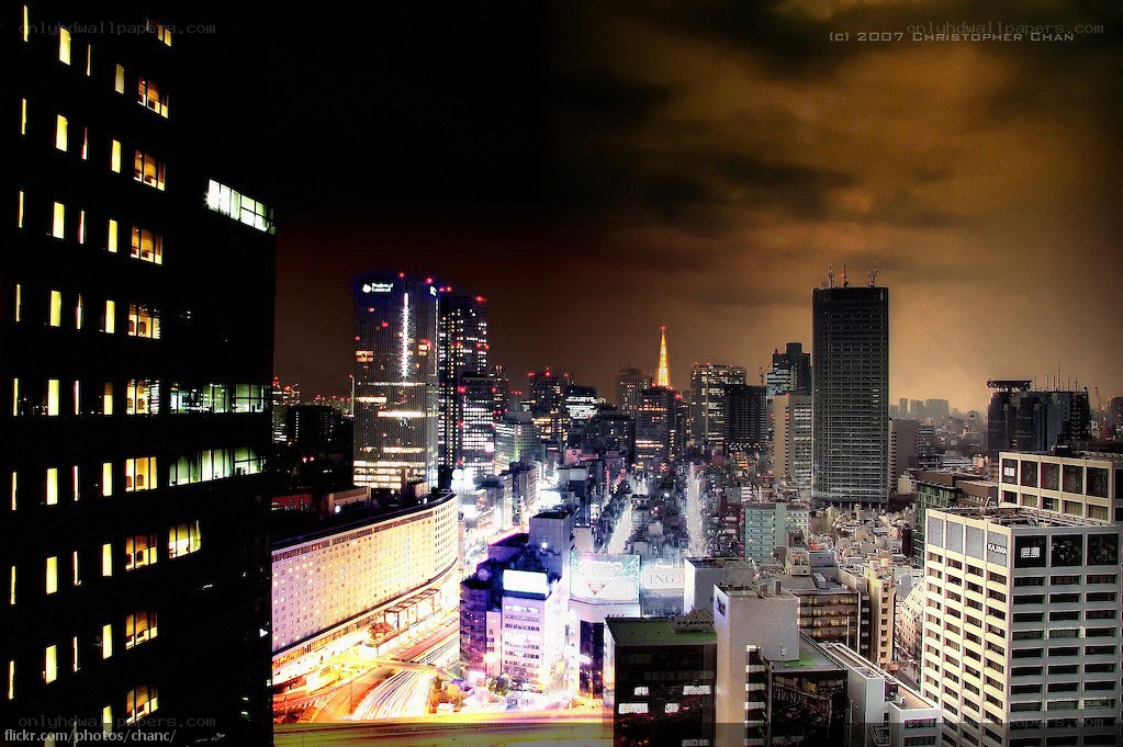 Tokyo cityscape at night
