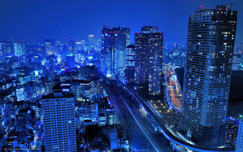 Tokyo cityscape at night