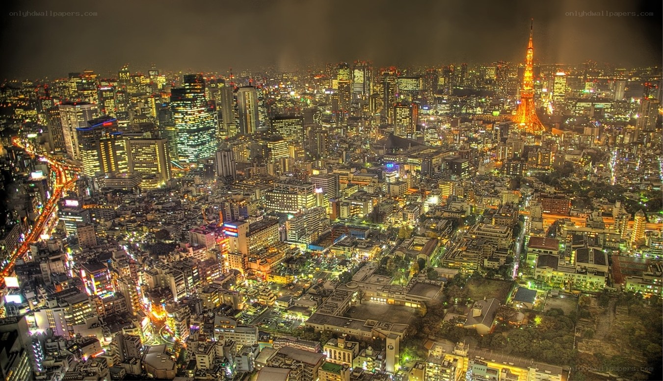 Tokyo cityscape at night