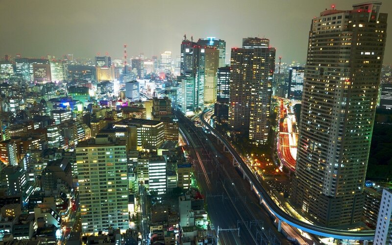 Tokyo cityscape at night
