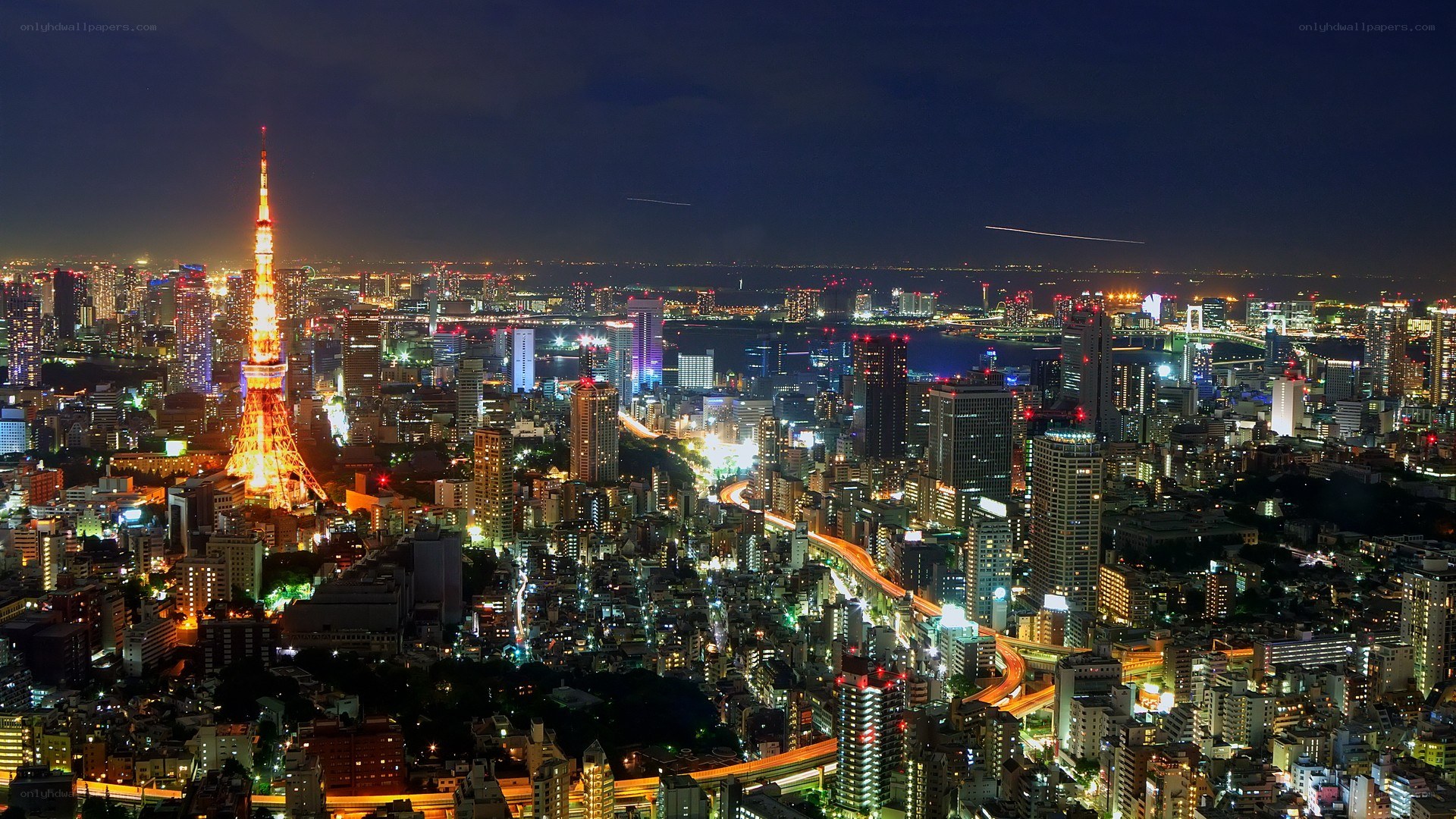 Tokyo cityscape at night
