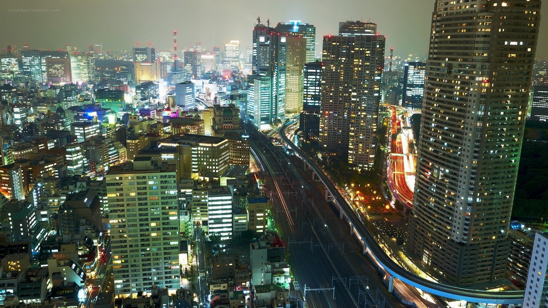 Tokyo cityscape at night