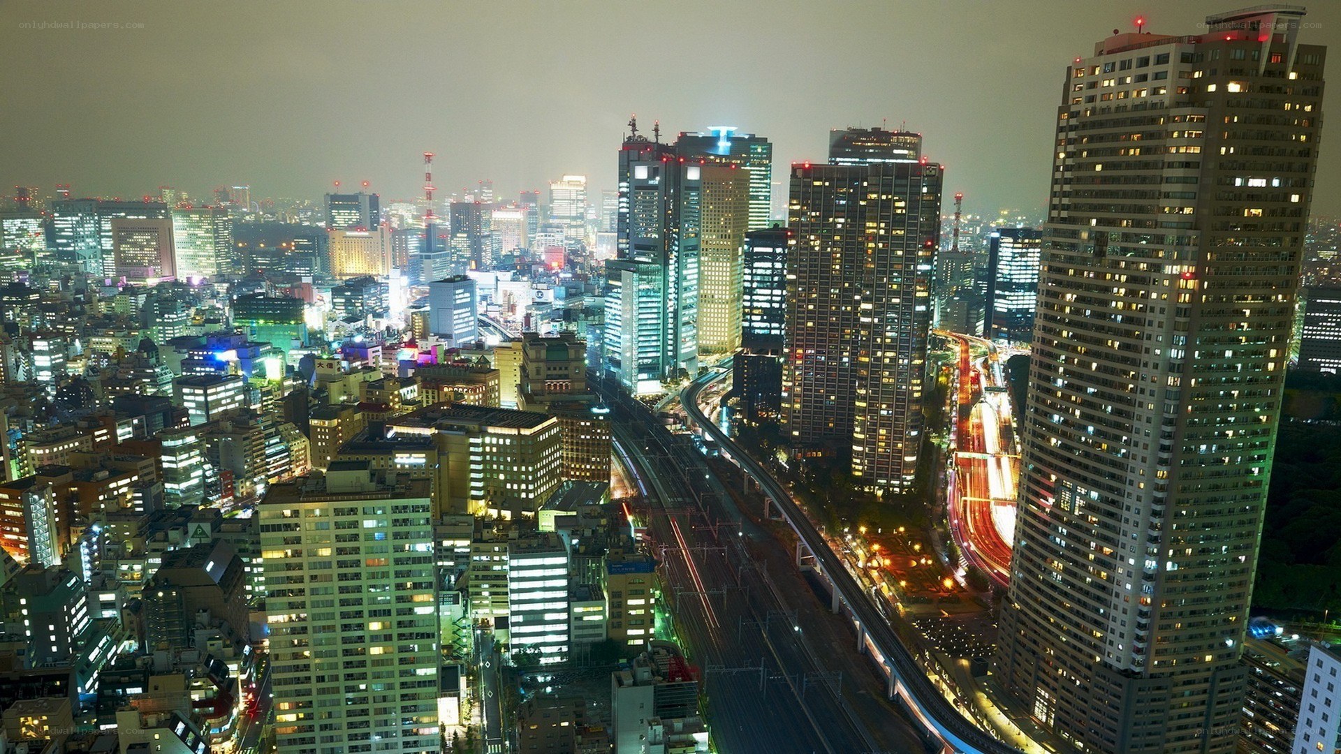 Tokyo cityscape at night