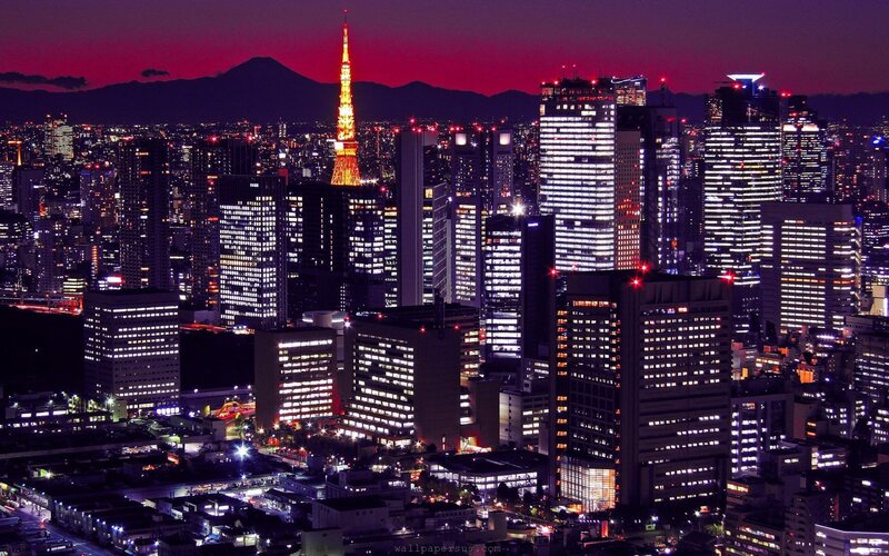 Tokyo cityscape at night