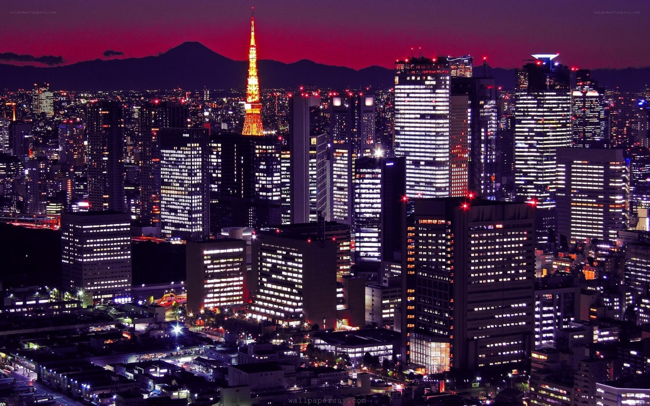 Tokyo cityscape at night