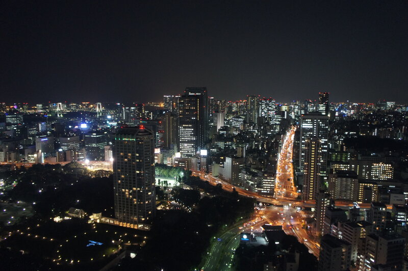 Tokyo Cityscape at Night — Black