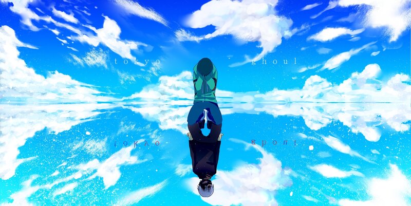 Tokyo Ghoul character in sky