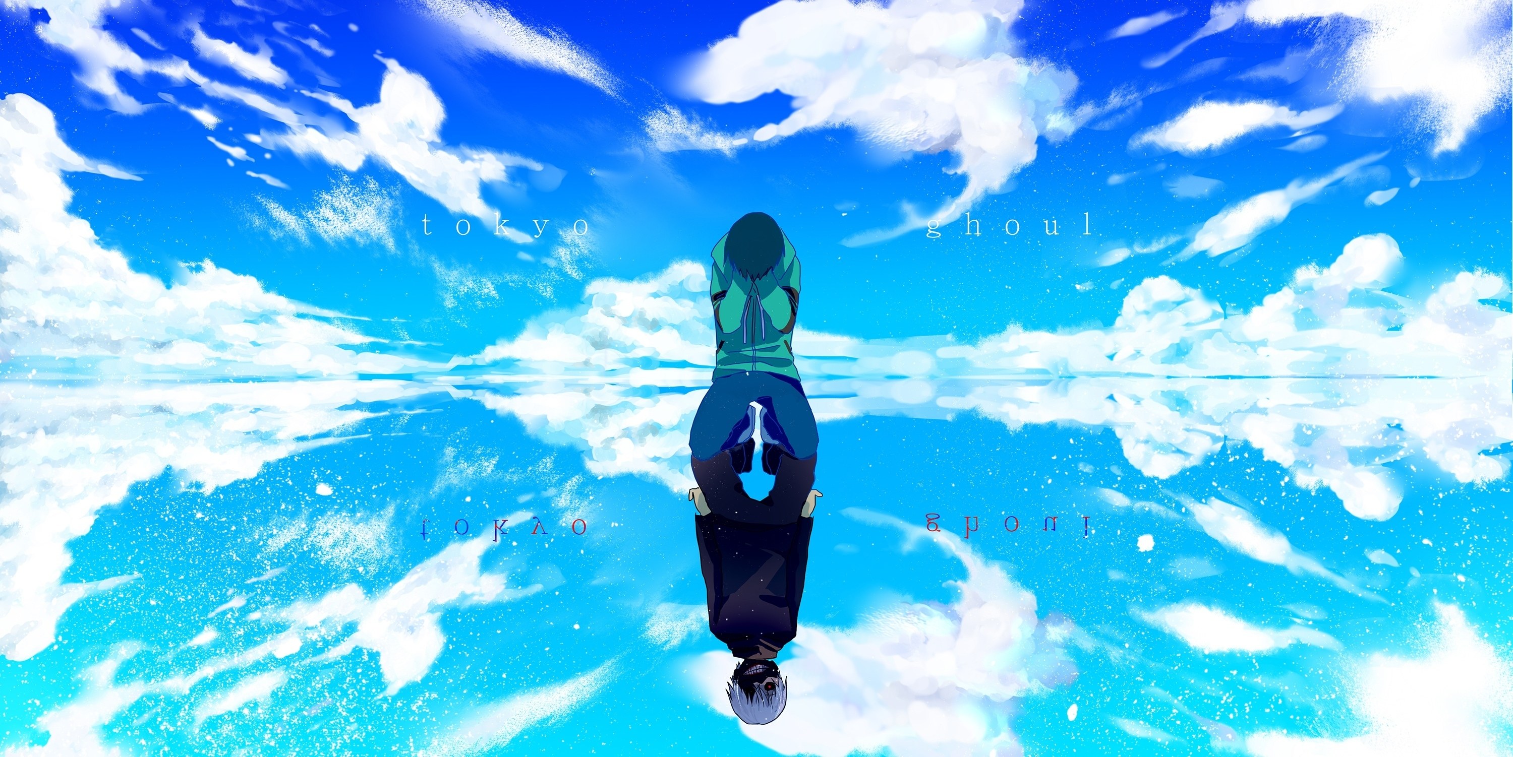 Tokyo Ghoul character in sky