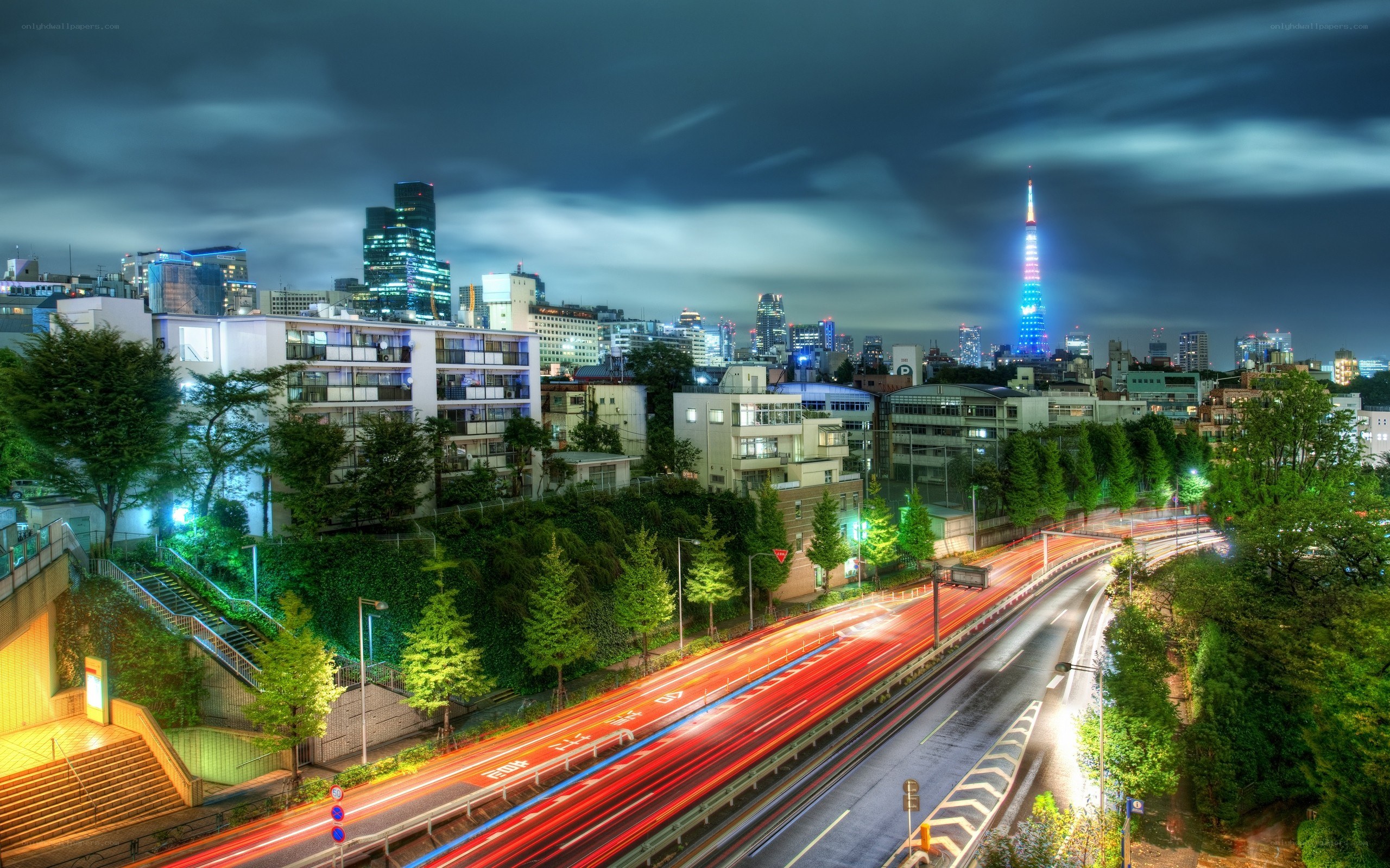 Tokyo night cityscape