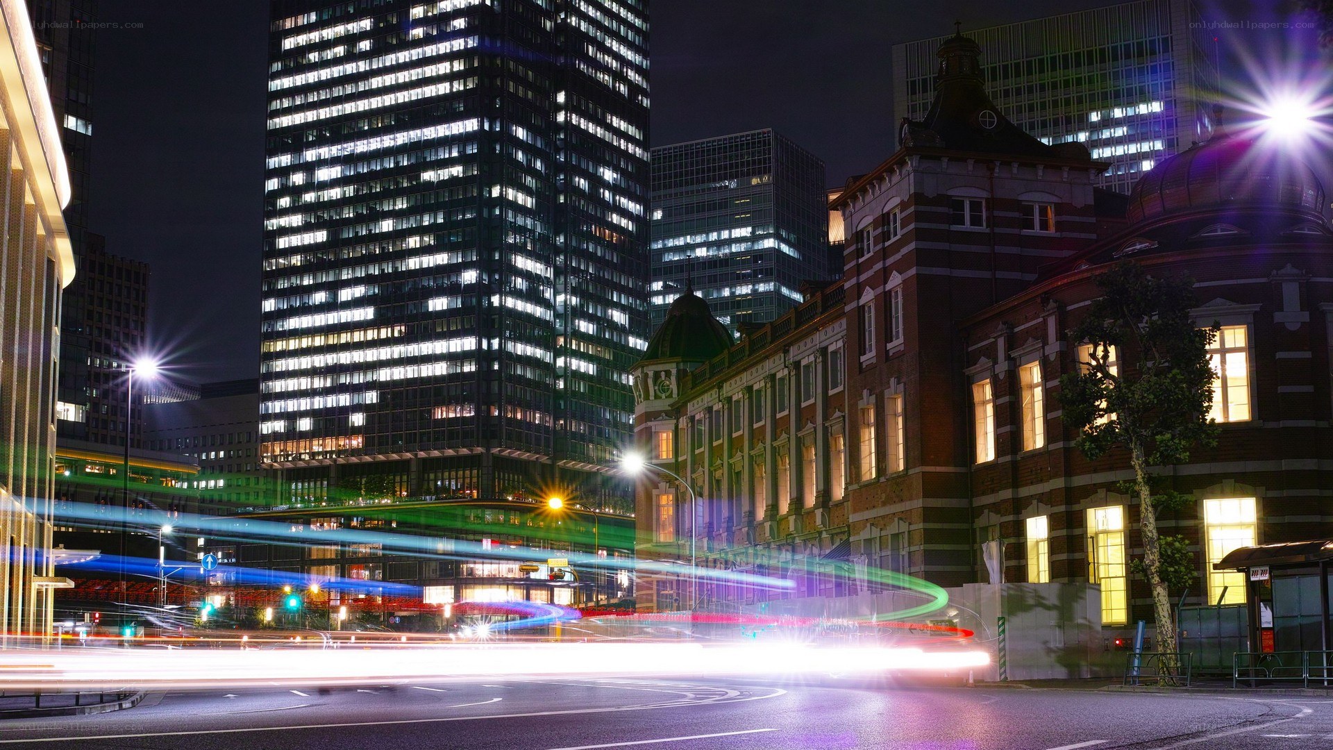 Tokyo night cityscape