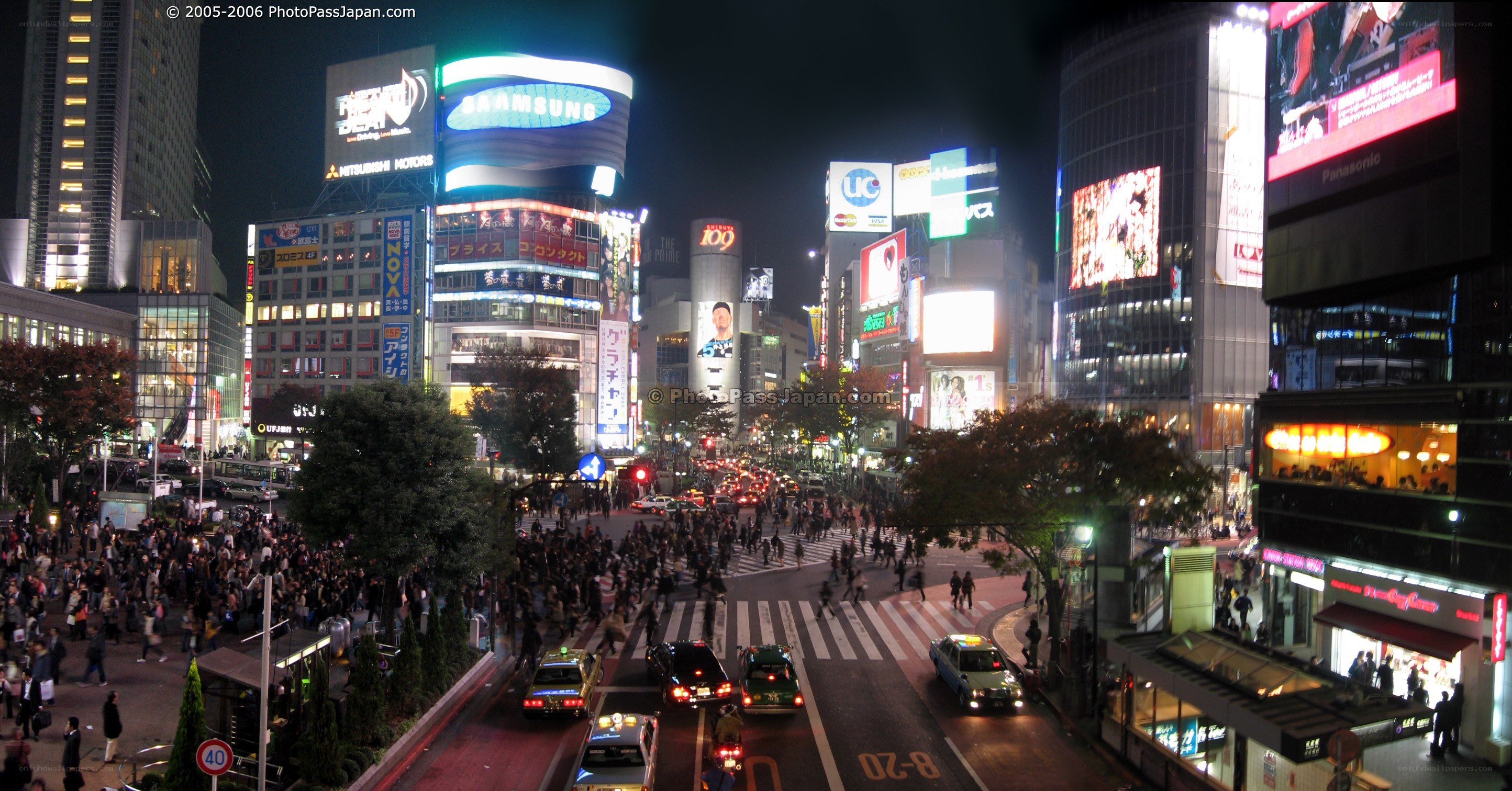 Tokyo night scene at Shibuya