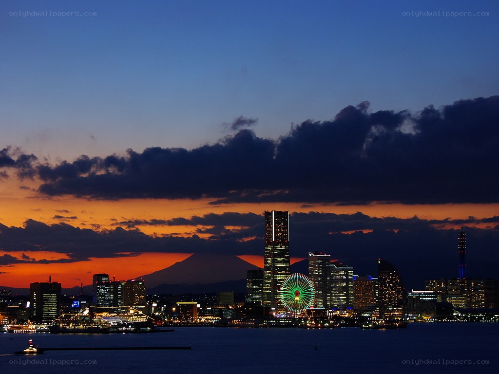 Tokyo skyline at dusk