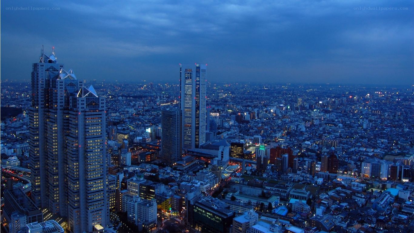 Tokyo skyline at dusk