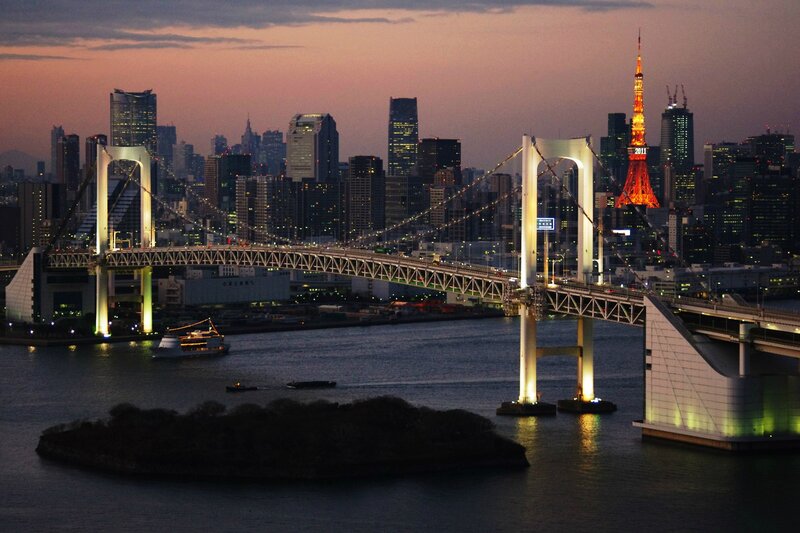 Tokyo skyline at dusk