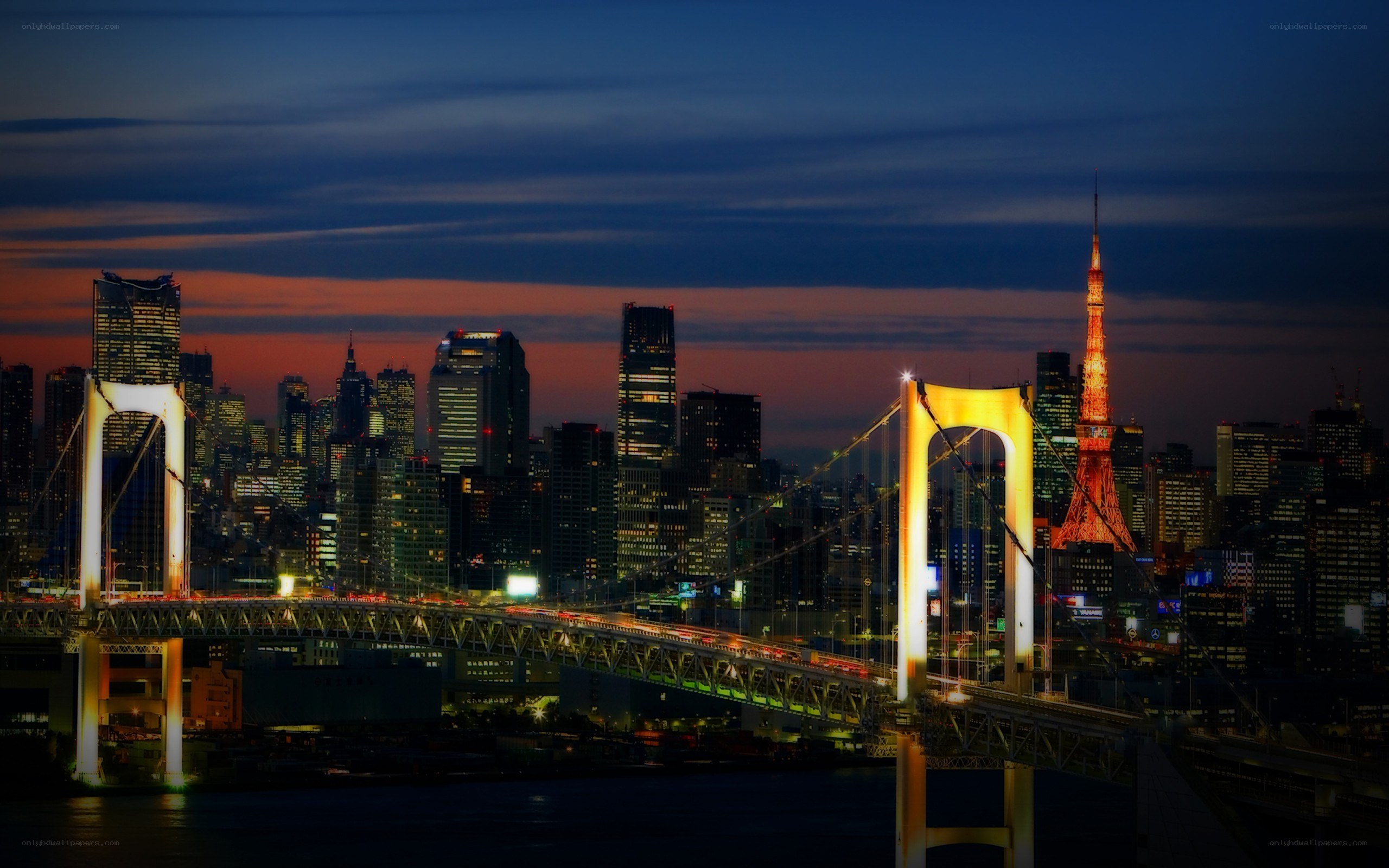 Tokyo skyline at dusk