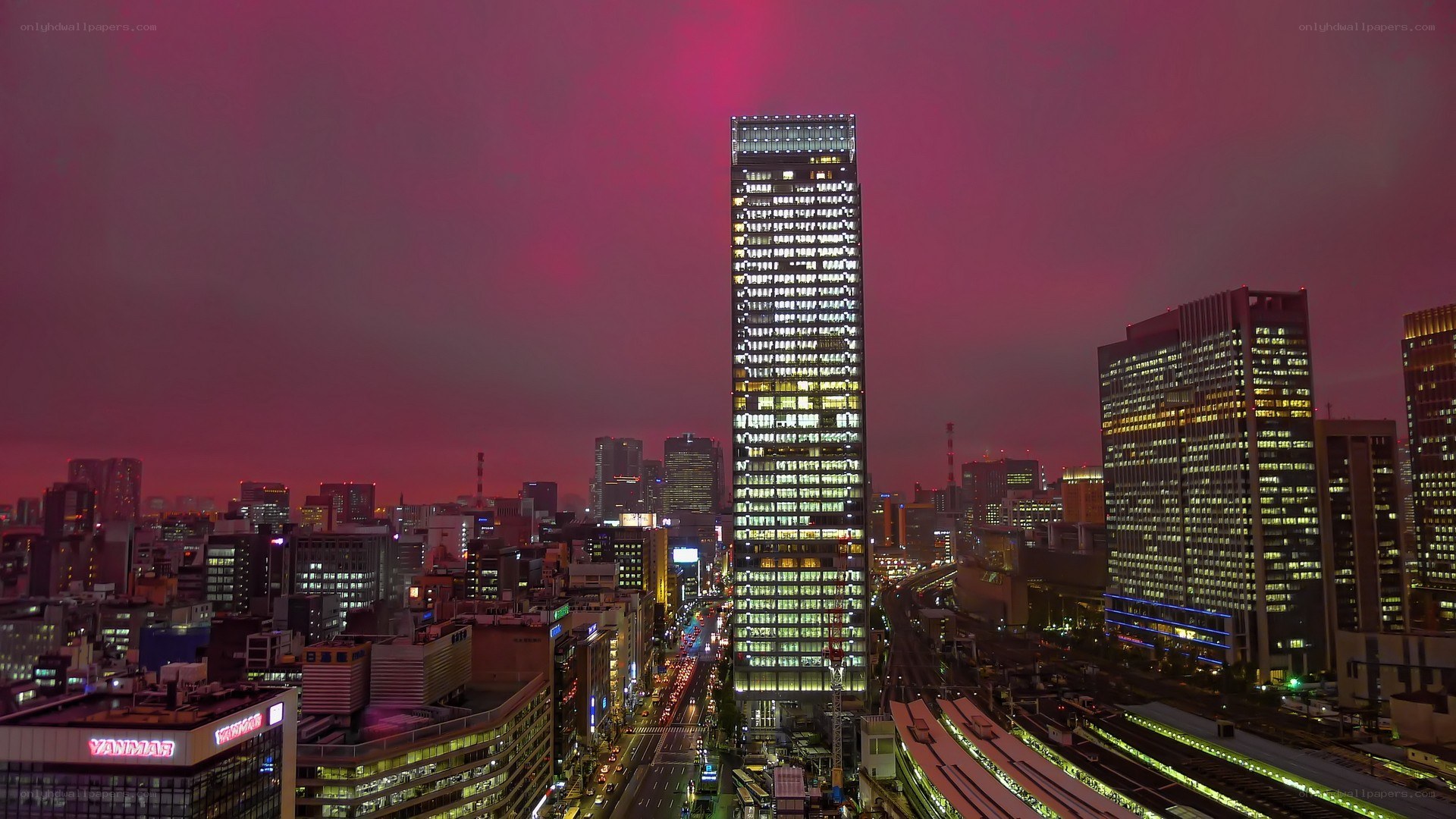 Tokyo skyline at dusk