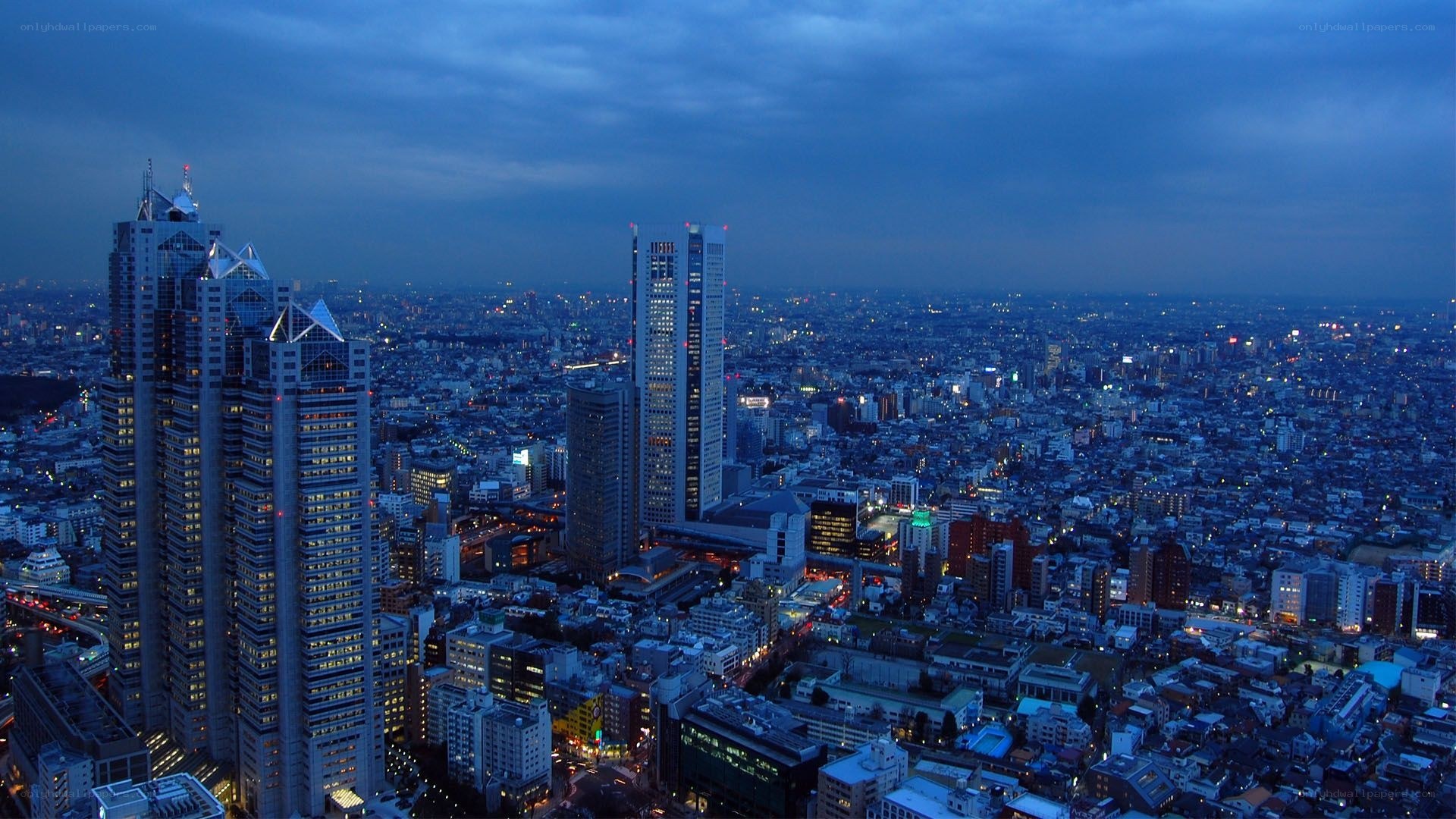 Tokyo skyline at dusk