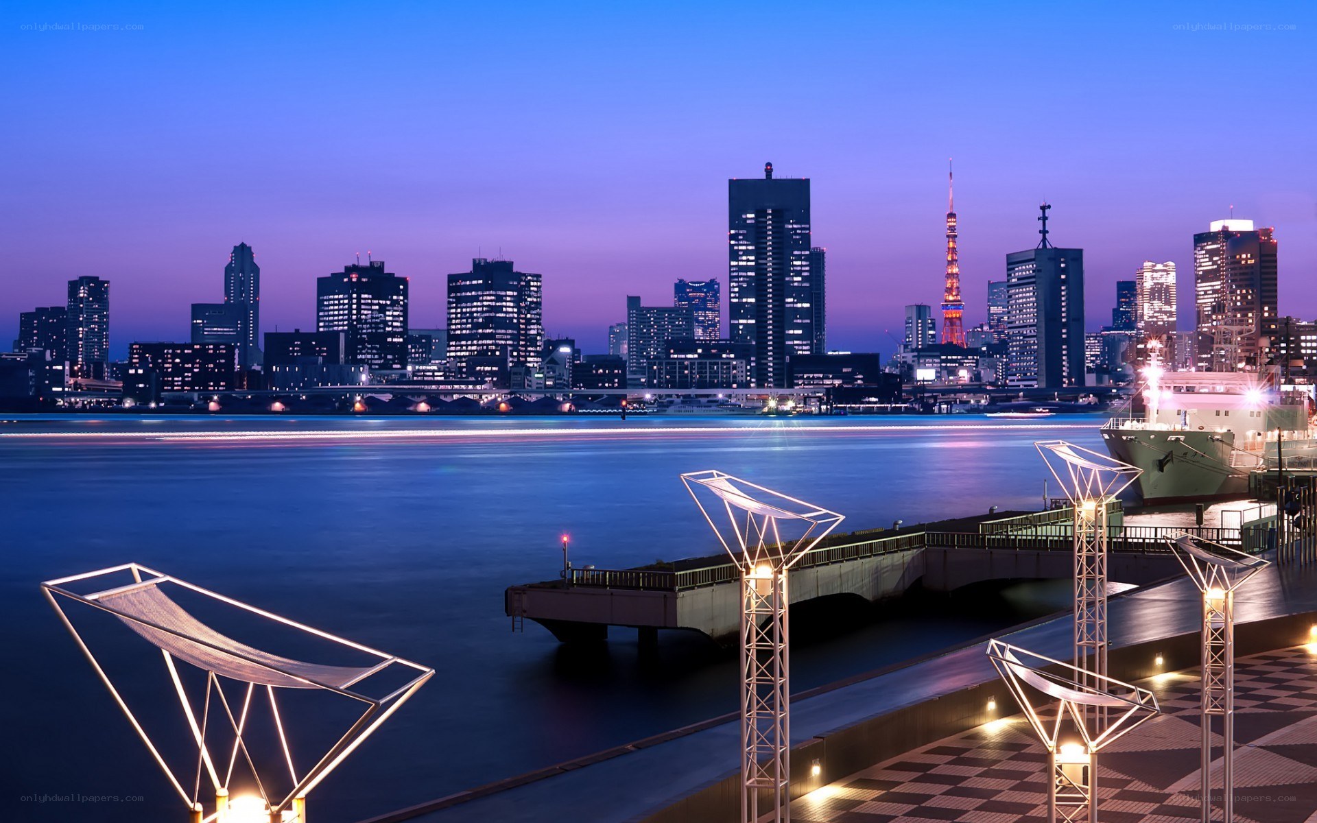 Tokyo skyline at dusk