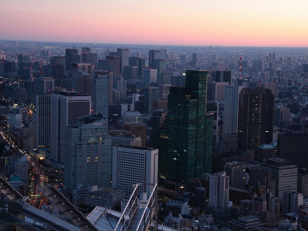Tokyo skyline at dusk