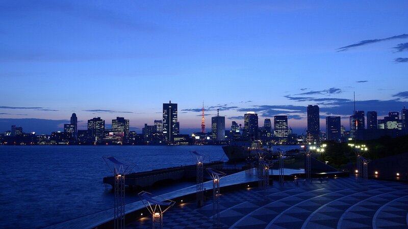 Tokyo Skyline at Dusk — Blue, Serene, Night