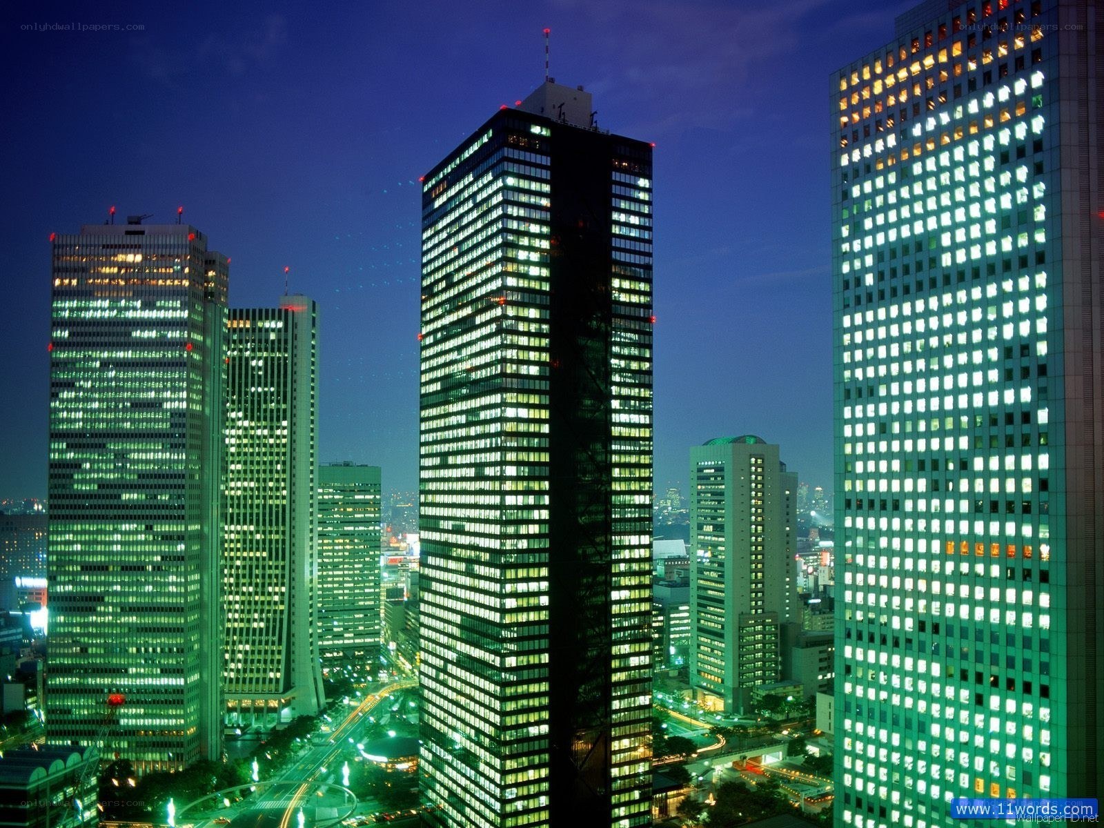 Tokyo skyline at night