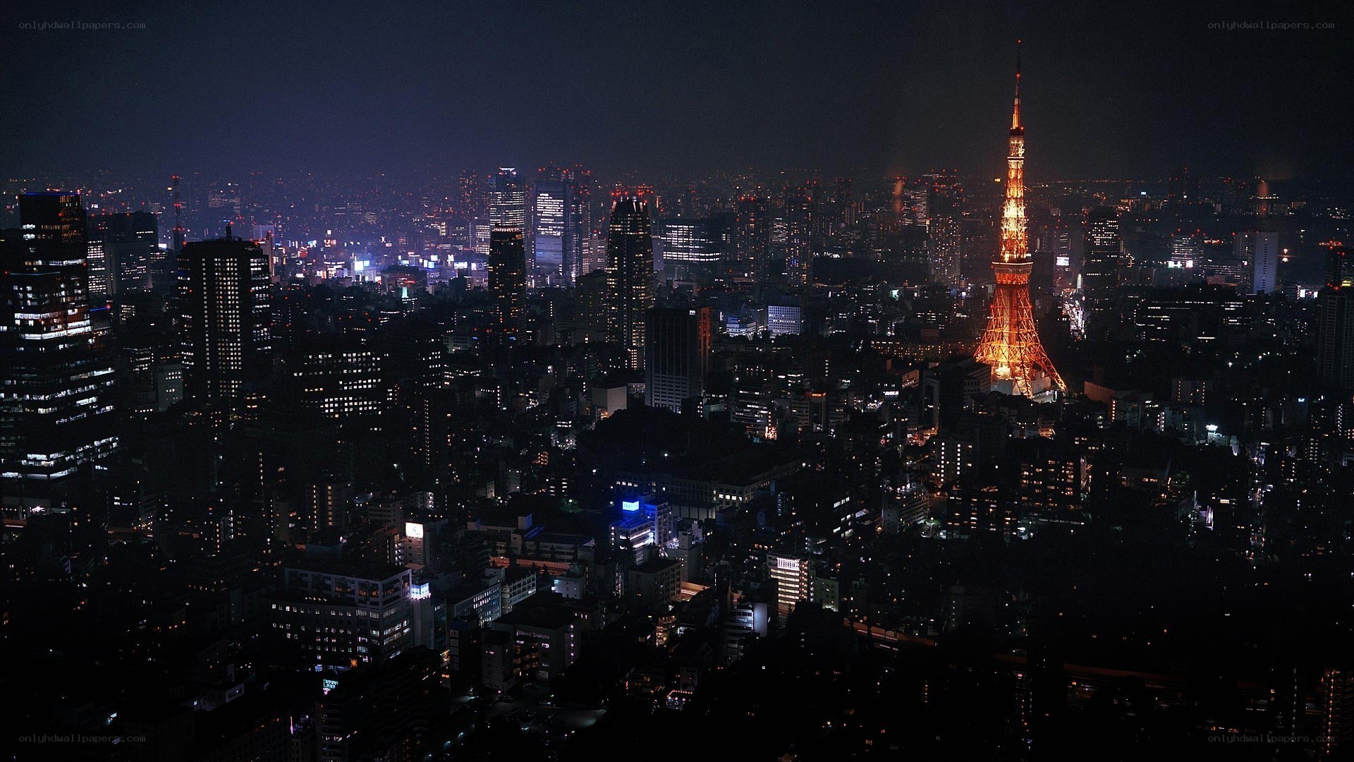Tokyo skyline at night