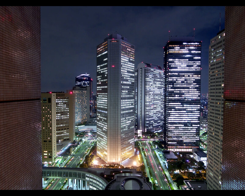 Tokyo skyline at night
