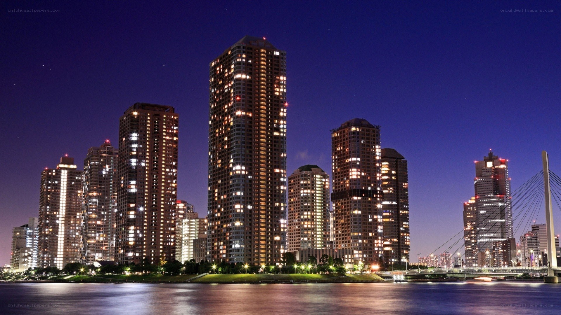 Tokyo skyline at night