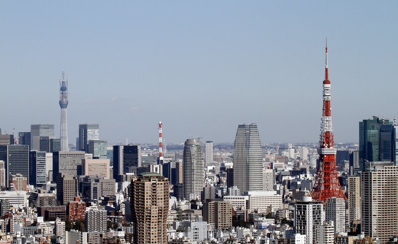 Tokyo Skyline — Gray