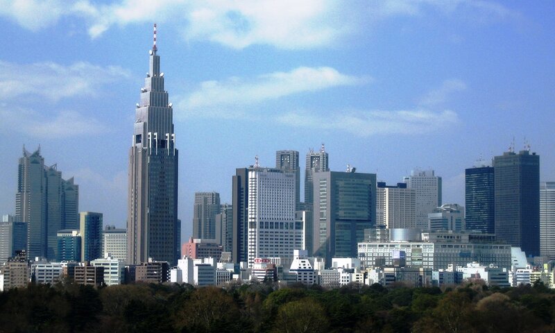 Tokyo skyline with NTT Docomo Tower