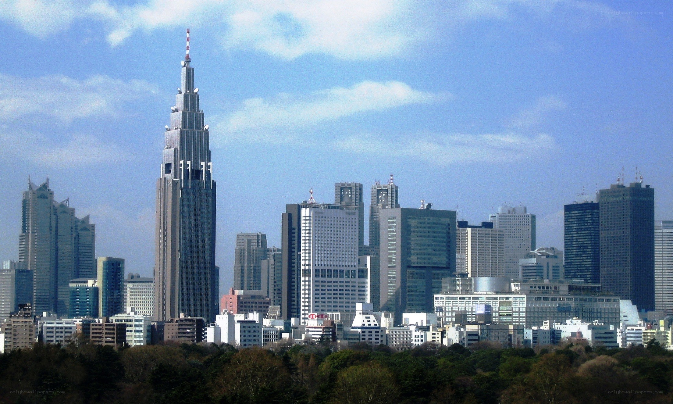 Tokyo skyline with NTT Docomo Tower