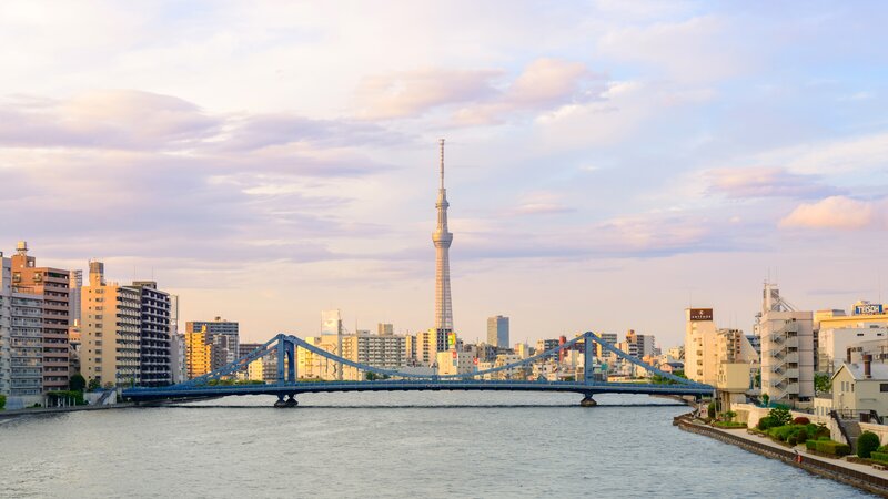 Tokyo Skytree and Bridge