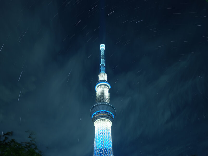 Tokyo Skytree at Night — Blue