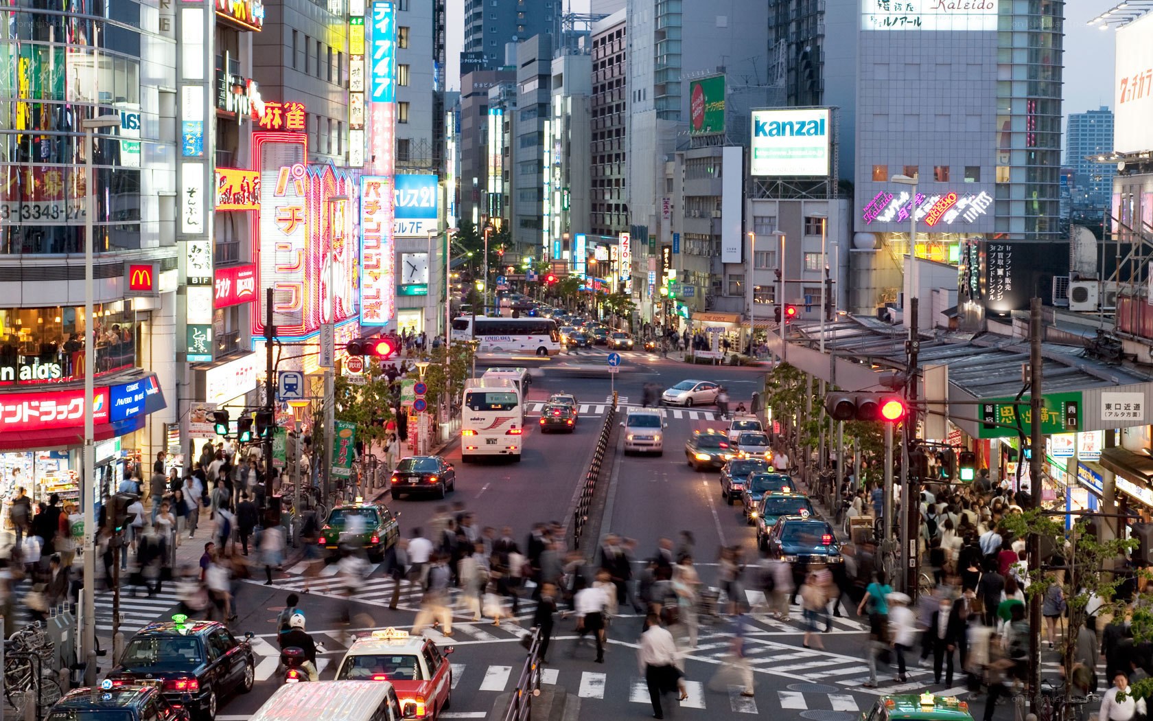 Tokyo street at dusk