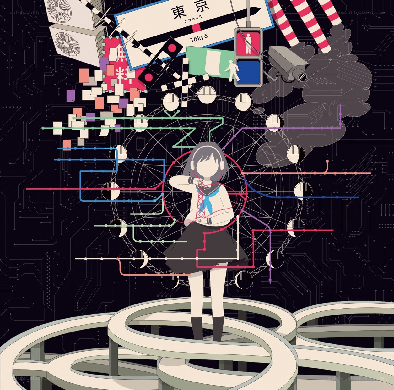 Tokyo subway network art