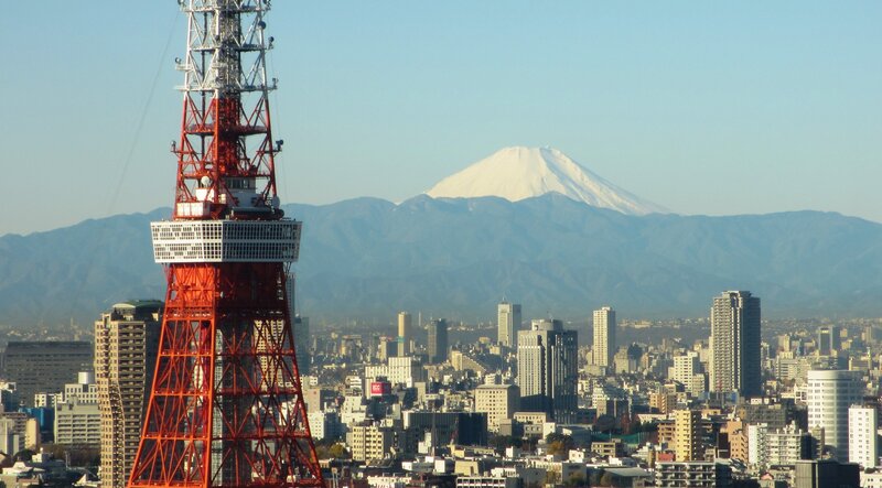 Tokyo Tower and Mount Fuji