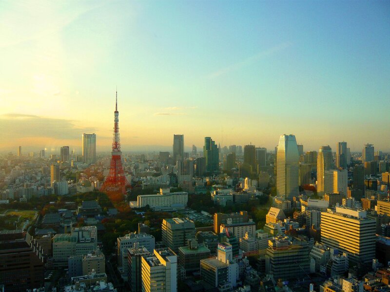 Tokyo Tower at Sunset — Blue, Serene