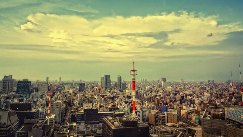 Tokyo Tower in Cityscape