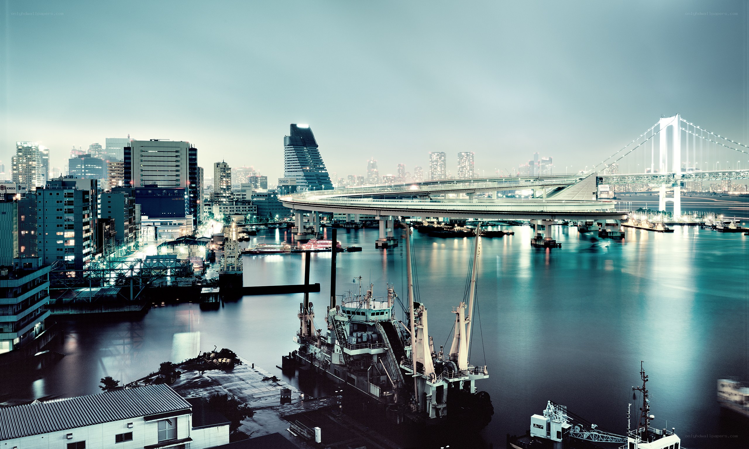 Tokyo waterfront at dusk