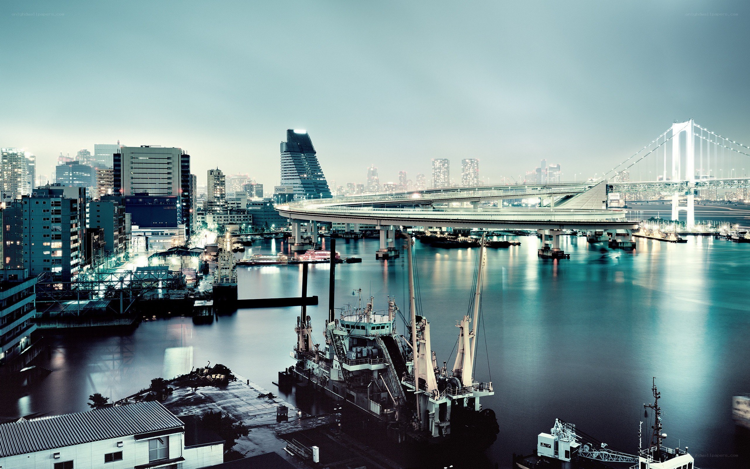 Tokyo waterfront at dusk
