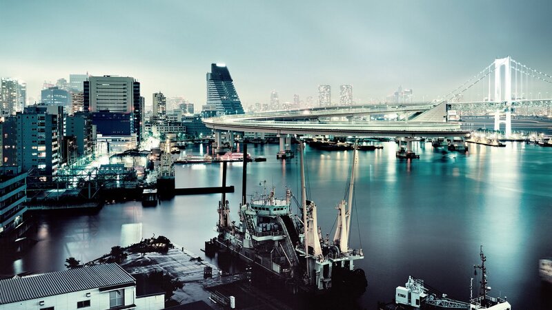 Tokyo waterfront at dusk