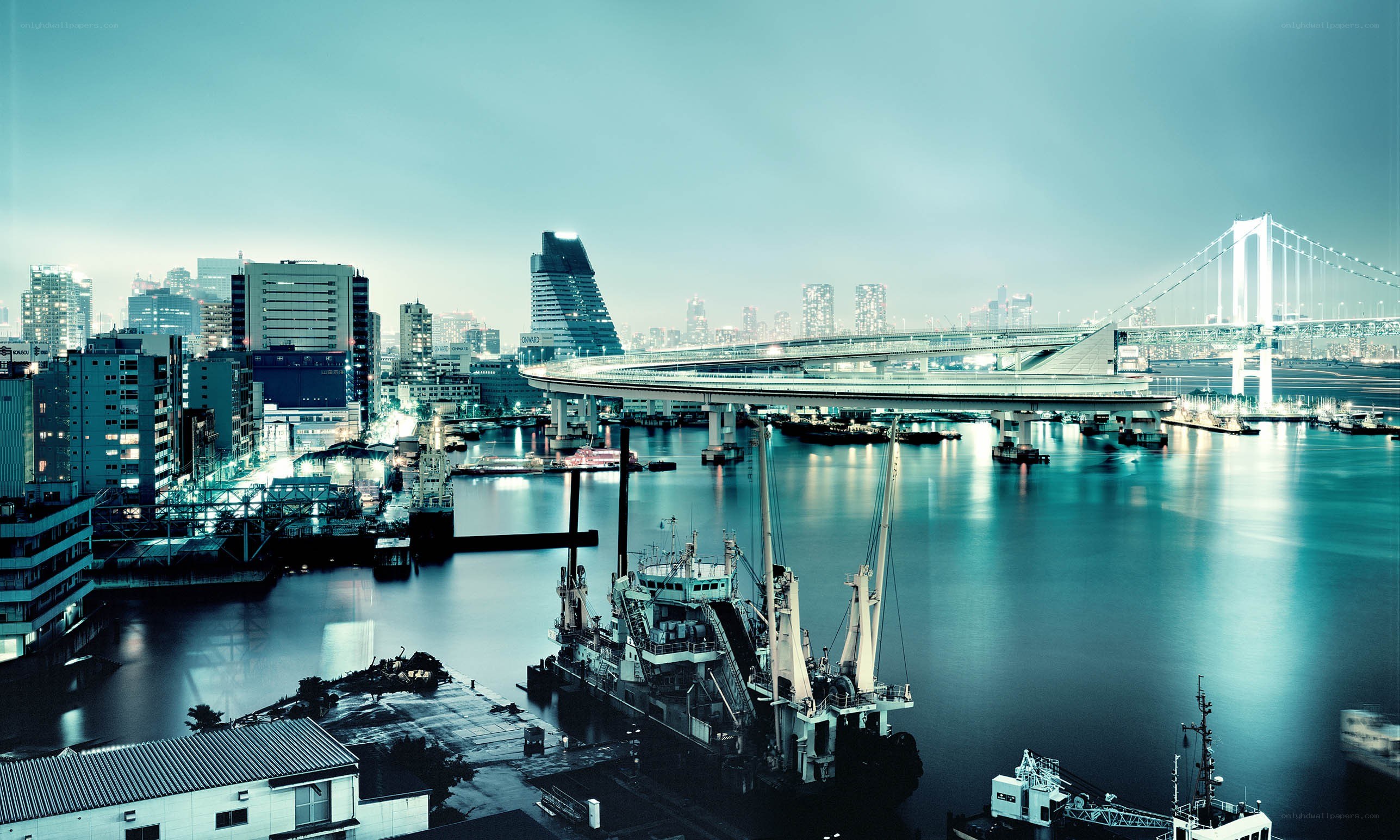 Tokyo waterfront at dusk