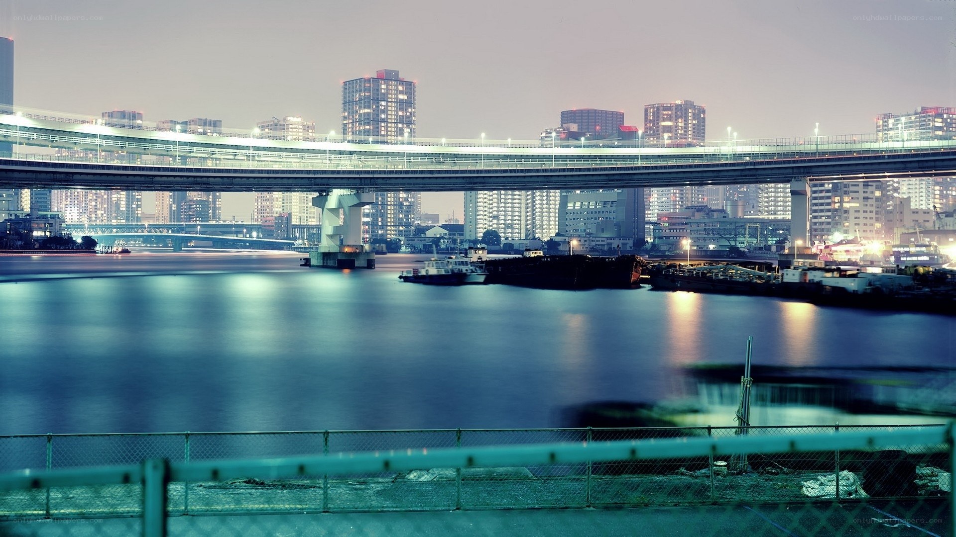 Tokyo waterfront at dusk