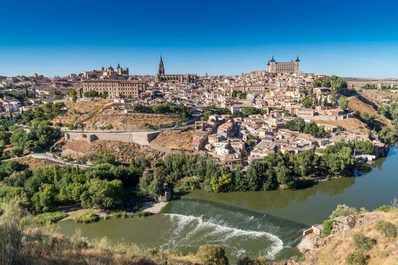 Toledo cityscape from river view
