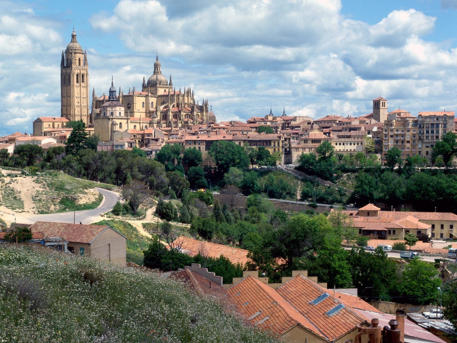 Toledo cityscape with cathedral