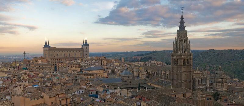 Toledo skyline at dusk