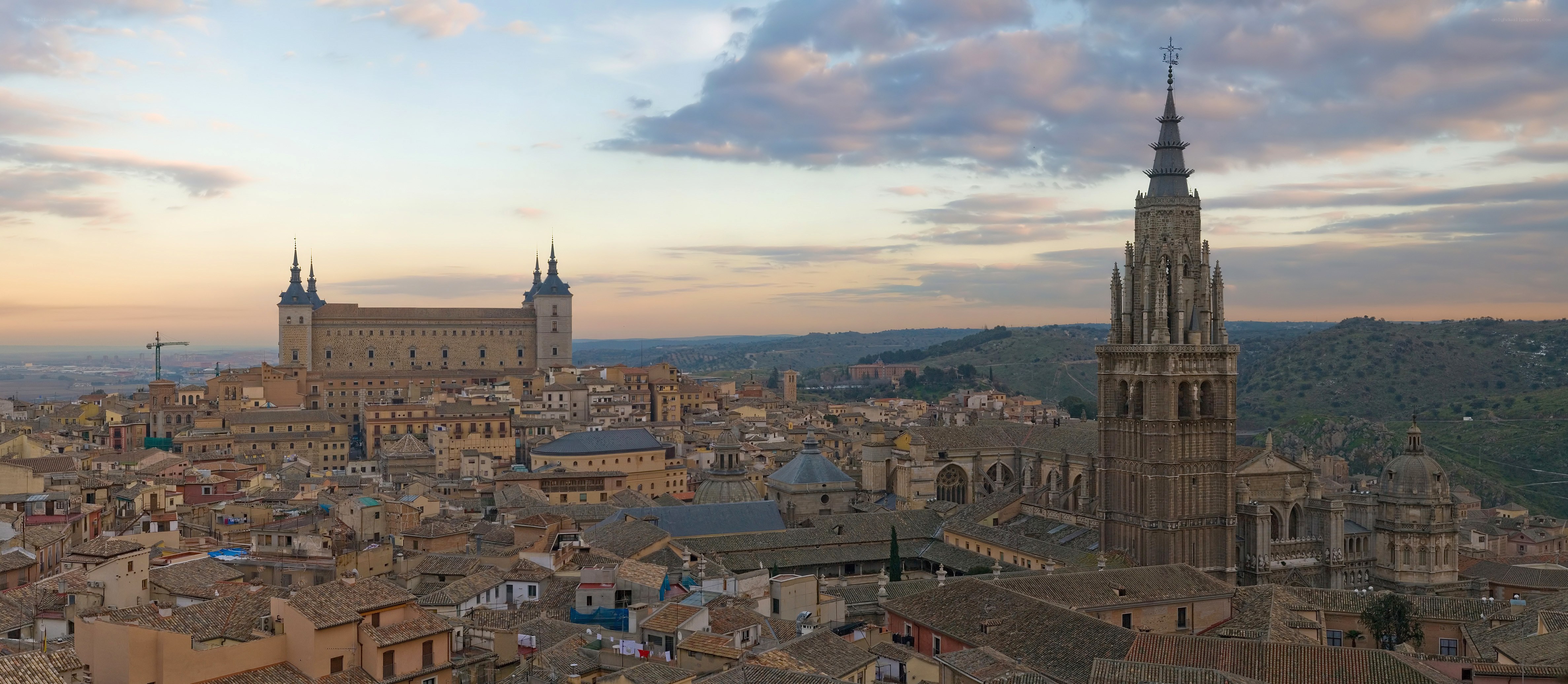 Toledo skyline at dusk