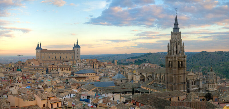 Toledo skyline at sunset