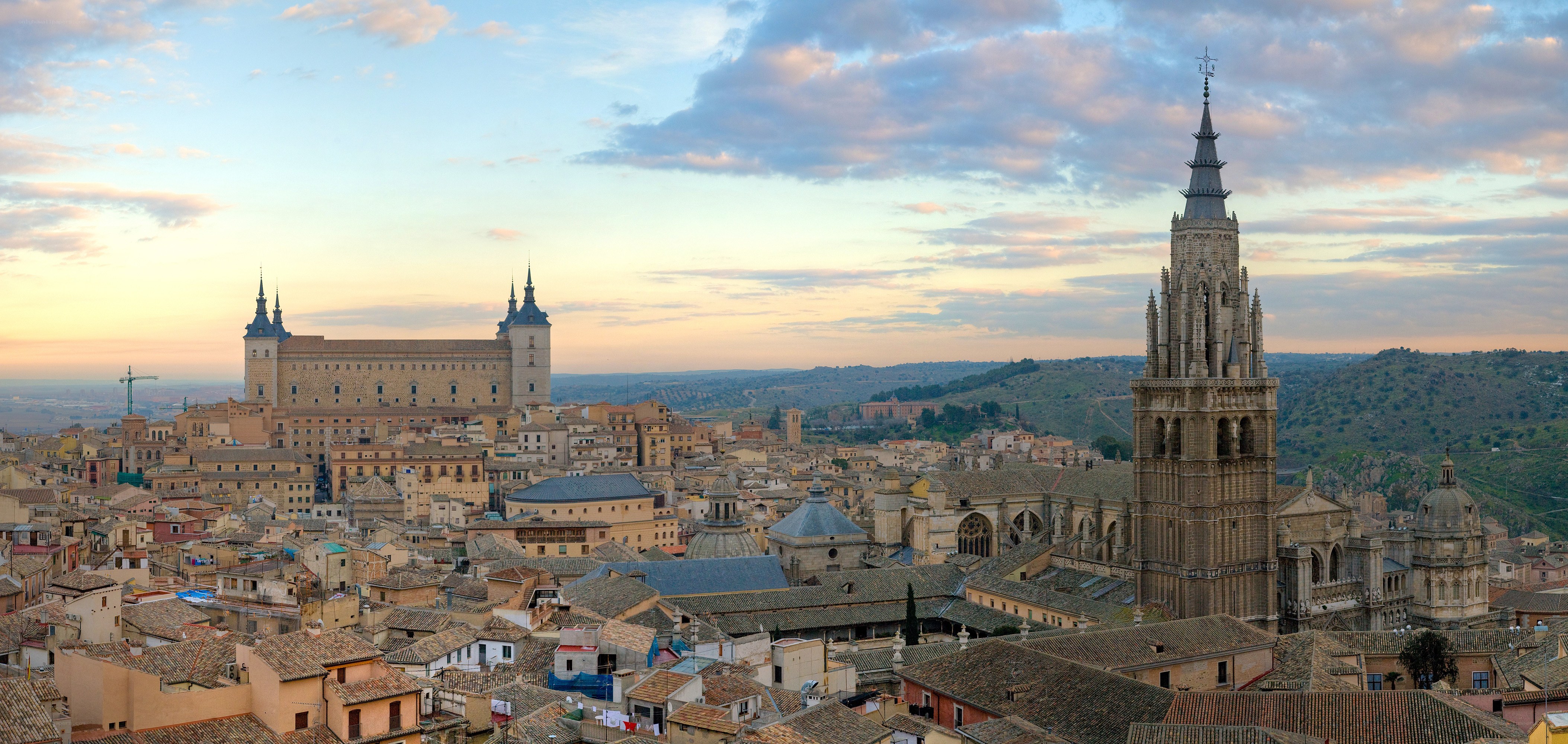 Toledo skyline at sunset